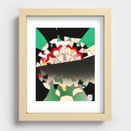 contemporary complex geometry modern art   Recessed Framed Print