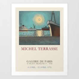 Michel Terrasse. Exhibition poster for Galerie de Paris, 1978. Art Print
