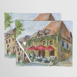 Saint Cirq Lapopie France Watercolor Placemat