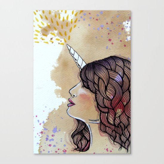 unicorn girl Canvas Print