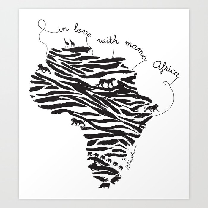 IN LOVE WITH MAMA AFRICA ©speranzacasillo Art Print