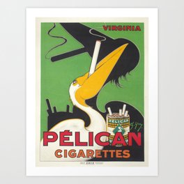 Vintage poster - Pelican Cigarettes Art Print