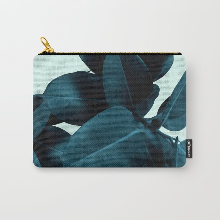 Blue Leaves Carry-All Pouch
