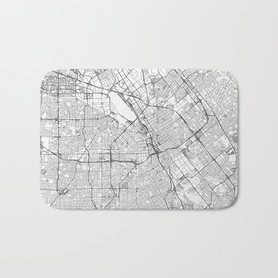 San Jose Map Line Bath Mat
