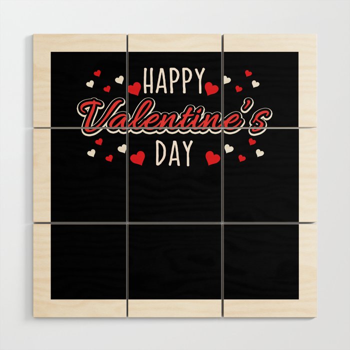 Greetings Sayings Hearts Day Happy Valentines Day Wood Wall Art