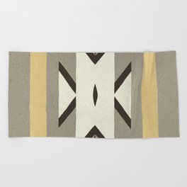 Traditional pre-hispanic zigzag collection - traditional colors Beach Towel