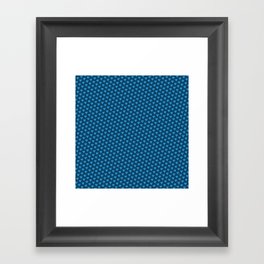 Blue heart pattern Framed Art Print