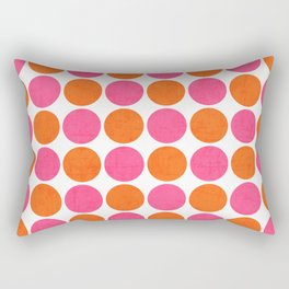 orange and hot pink dots Rectangular Pillow