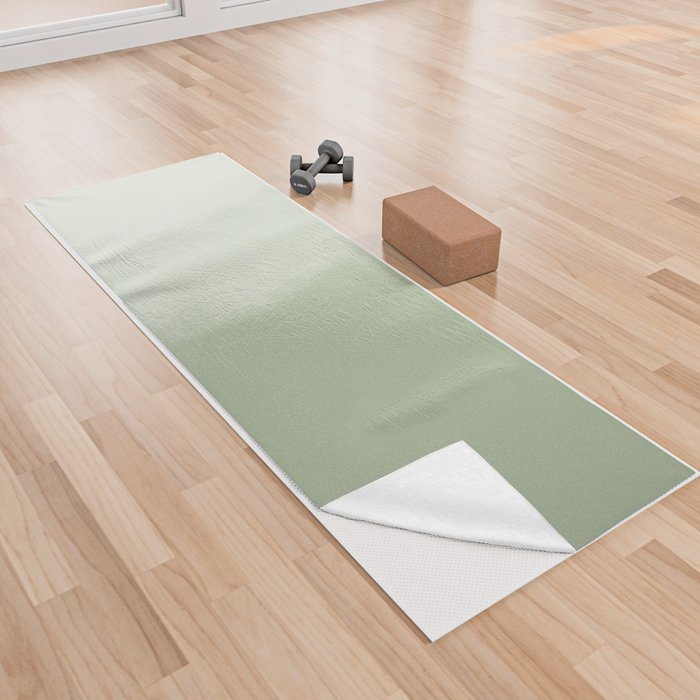Green Watercolor Yoga Towel