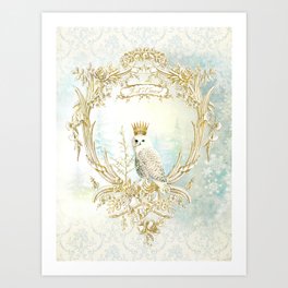 Owl Let it Snow Art Print