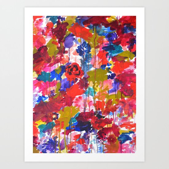 Floral Drip Art Print
