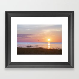 Rock Harbor Sunset Framed Art Print