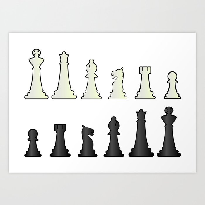 Chess Pieces Art Print