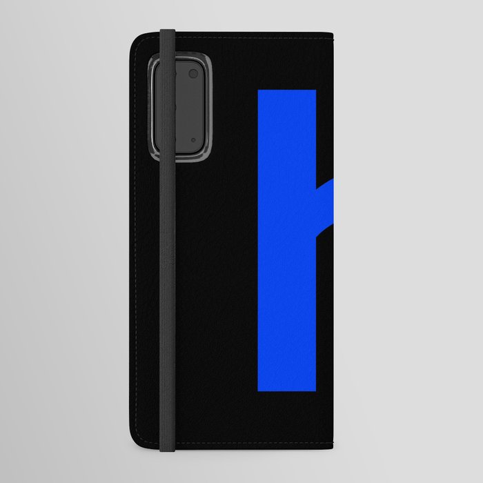 letter H (Blue & Black) Android Wallet Case