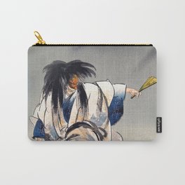 Japanese Woodblock Painting Of Scene from the Noh theater play Nue by Kogyo Tsukioka. Carry-All Pouch