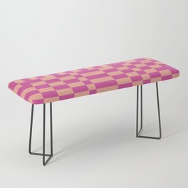 Checkerboard Pattern - Pink Bench