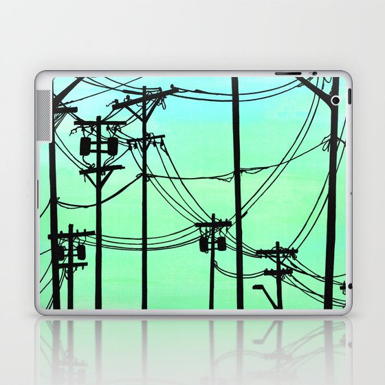 Industrial poles aqua Laptop & iPad Skin