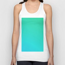 Modern Abstract Neon Teal Turquoise Gradient Unisex Tank Top