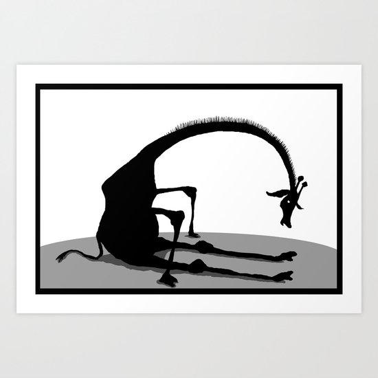 Sitting Giraffe Art Print