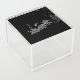 Key West Black Map Acrylic Box
