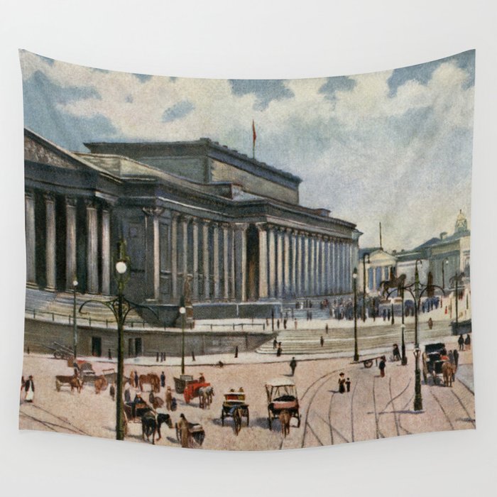  Victorian Liverpool St George's Hall Wall Tapestry