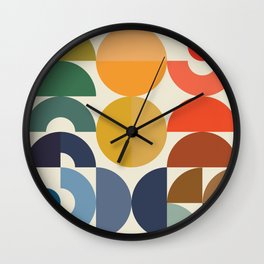 Luna Wall Clock | Simple, Colorful, Circle, Retro, Curated, Graphicdesign, Rainbow, Curve, Abstract, Bold 