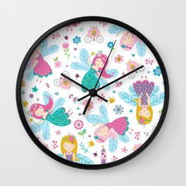 Magical Princess Fairies Wall Clock