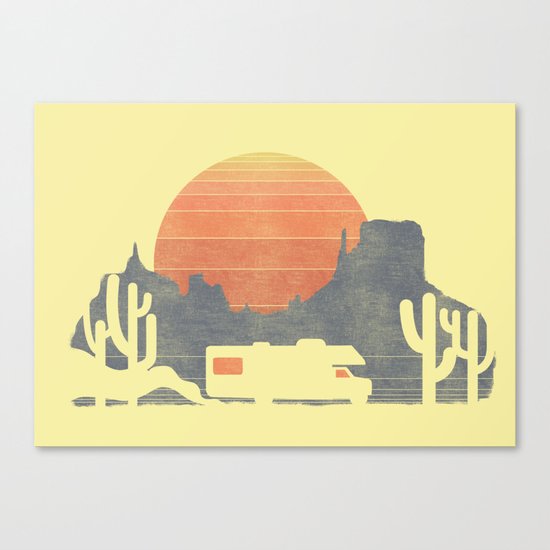 Trail of the dusty road Canvas Print