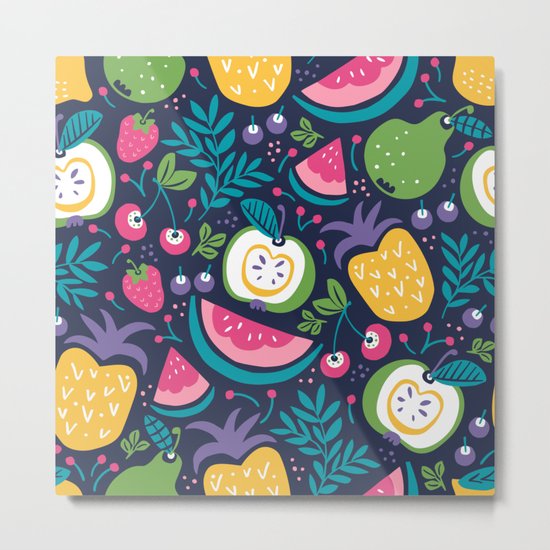 Hello Fruity Metal Print