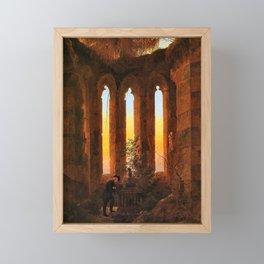 caspar david friedrich Framed Mini Art Print