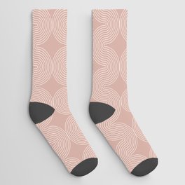 Abstract Arch Pattern, Dusty Pink Socks