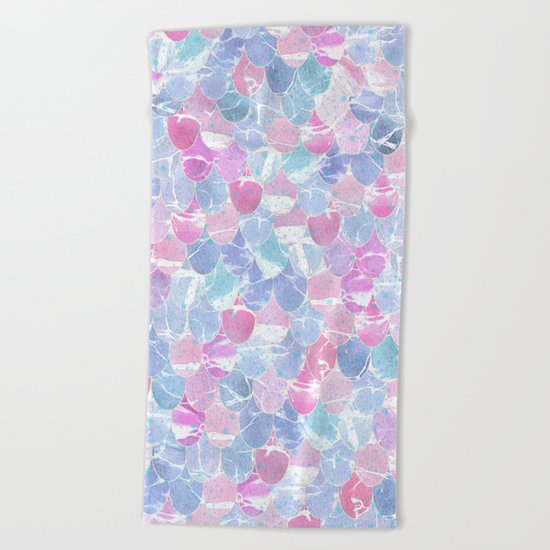 Abstract Mermaid Scales Pattern Beach Towel