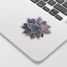Low Poly Grey Succulent Sticker