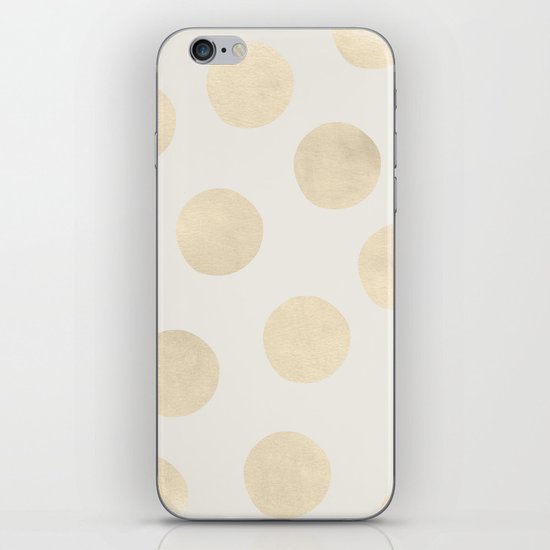 Gold Polka Dots iPhone & iPod Skin