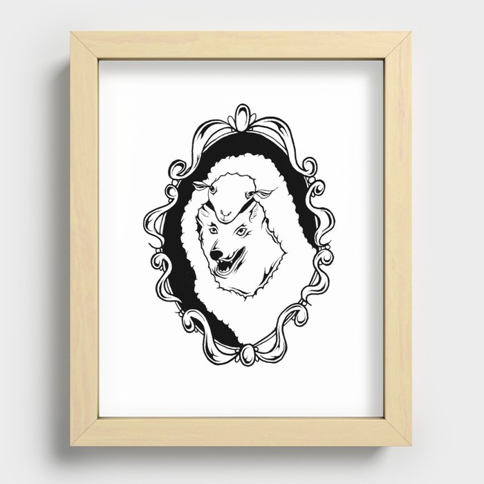 Wolf In Sheep's Clothing Recessed Framed Print