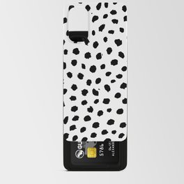 Black and White Brushstroke Dots Android Card Case