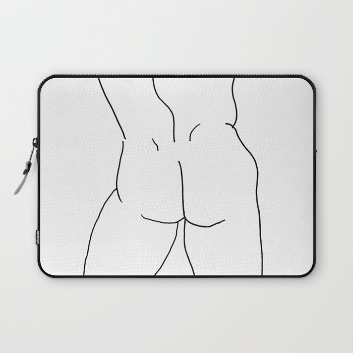 Curved Male Back Laptop Sleeve