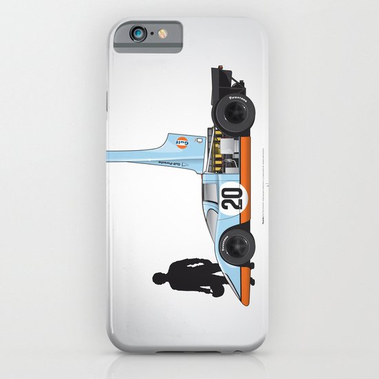Outline Series N.º4, Steve McQueen, Porsche 917, Le Mans movie 1971 iPhone & iPod Case