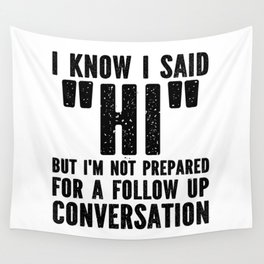 Funny Introvert Saying Wall Tapestry