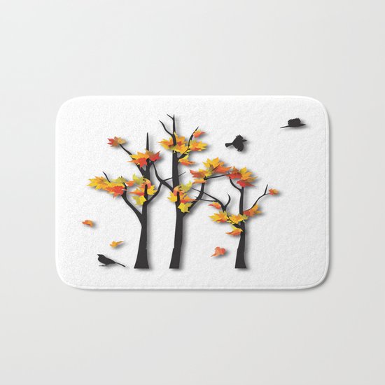 Autumn Trees Bath Mat