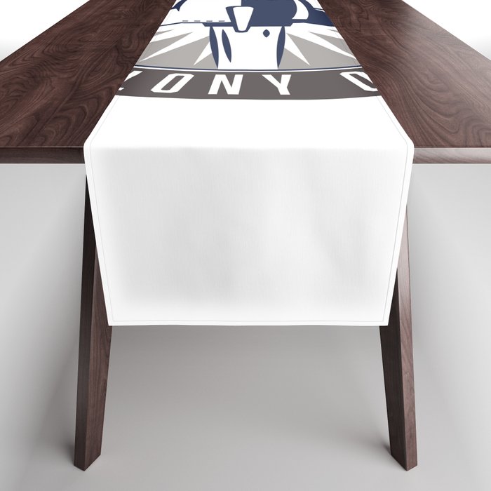 Lunar colony one mission patch. Table Runner
