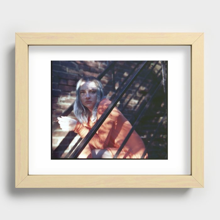Zoe in Orange Recessed Framed Print