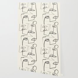 Abstract line art 12 Wallpaper | Illustration, Thingdesign, Modern, Figure, Abstract Faces, Curated, Drawing, Line, Faces, Contemporary 