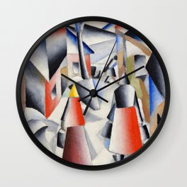 Tomorrow in the village after the snowstorm Kazimir Malevich Wall Clock | Cubism, Kazimirmalevich, Suprematism, Severinovich, Illustration, Wallart, Abstract, Painters, Malevich, Famous 