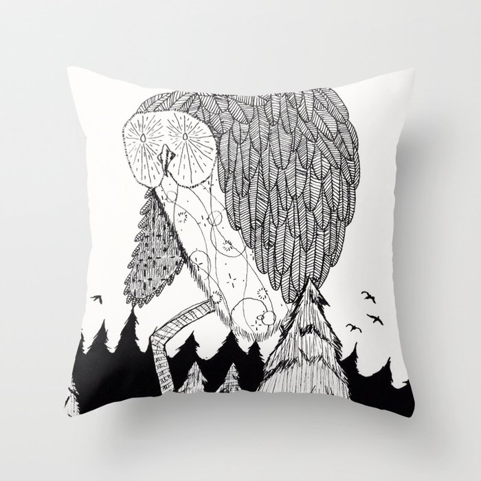 He moves among the trees... Throw Pillow