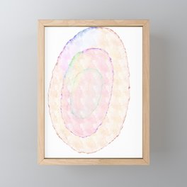 Tree Rings in Pastel Watercolor Framed Mini Art Print