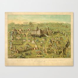 The Ancient City of Jerusalem & Solomon's Temple Canvas Print
