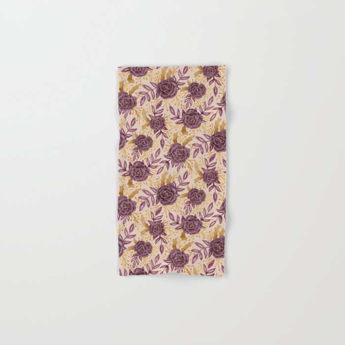 Purple patterned on sale bath towels