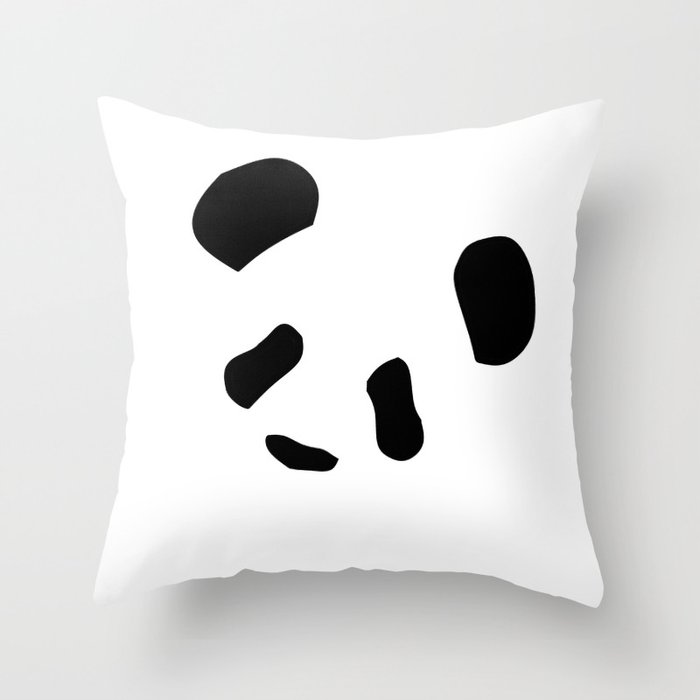 Panda Blot Throw Pillow