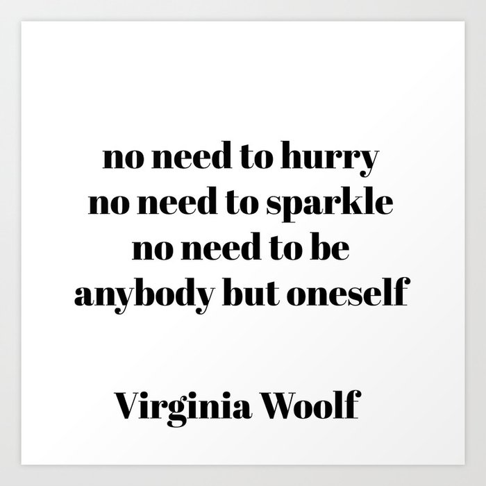 virginia woolf quotes Art Print